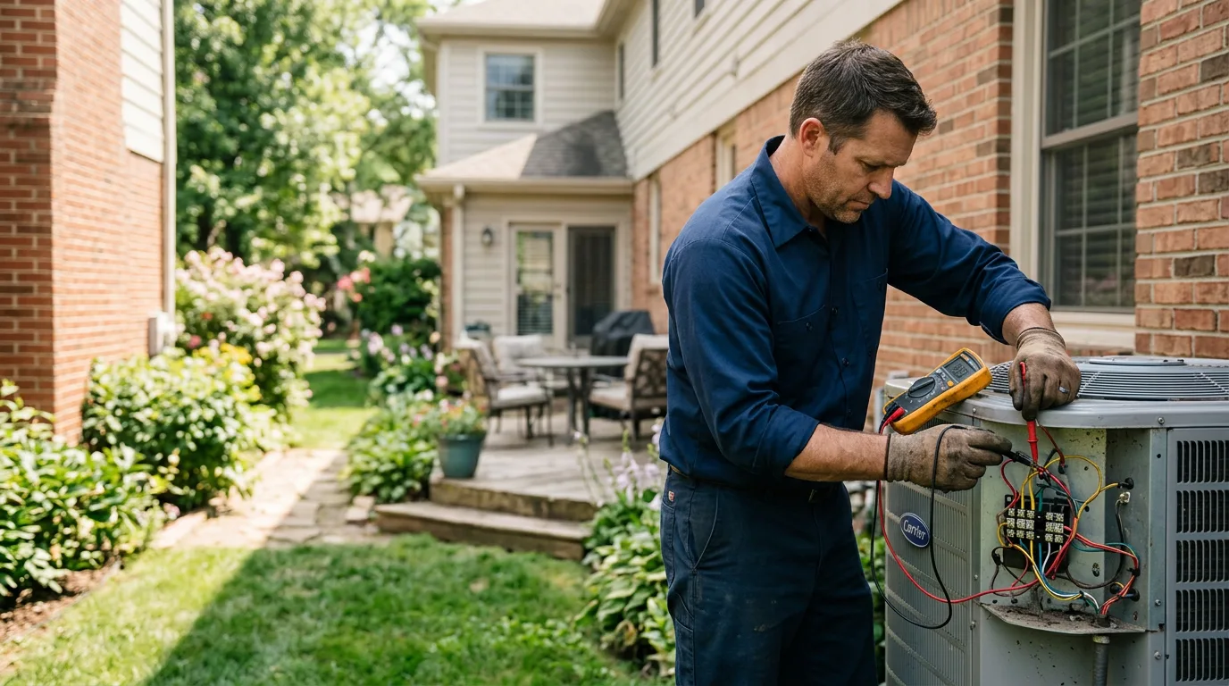 HVAC technician working near Carson City, MI